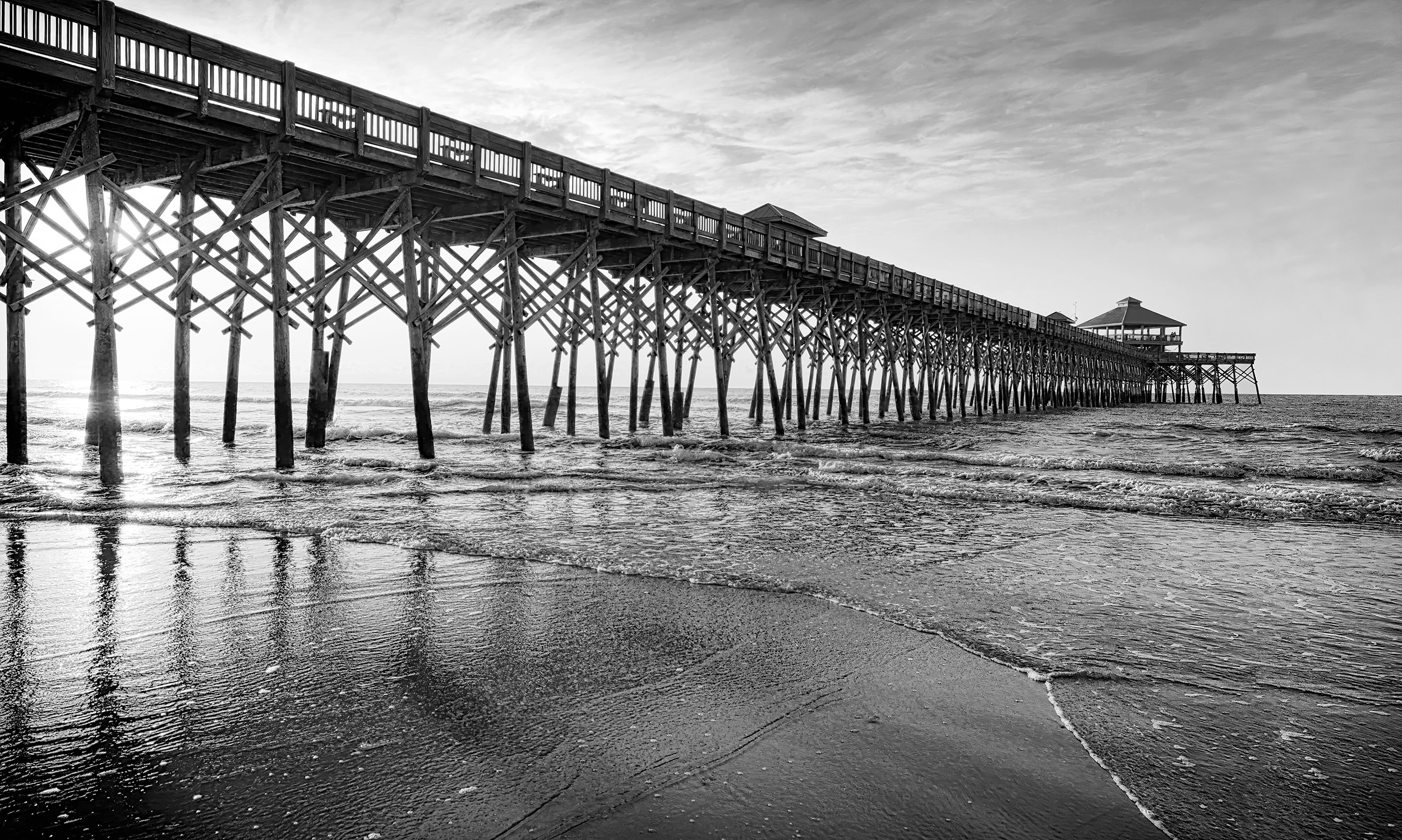 Folly Beach (South Carolina) (B&W)
